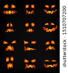 halloween pumpkin faces scary... | Shutterstock .eps vector #1510707200