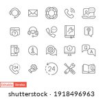 help and support line icon set. ... | Shutterstock .eps vector #1918496963