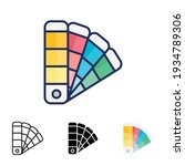 color palette icon in different ... | Shutterstock .eps vector #1934789306