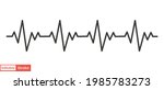 Heart Cardiogram Line Icon....