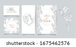 set of cards and invitations... | Shutterstock . vector #1675462576