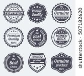 set of retro vintage badges and ... | Shutterstock .eps vector #507182620