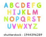 set of colored bright letters.... | Shutterstock .eps vector #1944396289