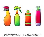 a set of cleaning products in... | Shutterstock .eps vector #1956348523