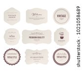 set of premium label for design ... | Shutterstock .eps vector #1021058689