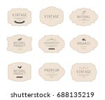 set of vintage label or banner. ... | Shutterstock .eps vector #688135219