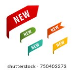 new tag ribbon banner vector. | Shutterstock .eps vector #750403273