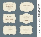 set of vintage labels old... | Shutterstock .eps vector #786406693