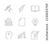 copywriting outline icons | Shutterstock .eps vector #1230024709