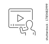 video marketong linear icon on... | Shutterstock .eps vector #1785482999
