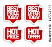 best hot offers speech bubbles... | Shutterstock .eps vector #117719749