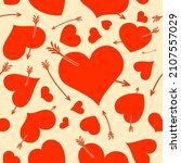 valentine seamless pattern... | Shutterstock . vector #2107557029