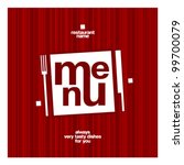 restaurant menu square card... | Shutterstock .eps vector #99700079