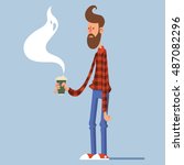 Hipster Young Man Character...