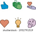 six linkedin reactions to posts ... | Shutterstock .eps vector #1952791519
