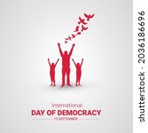 international day of democracy  ... | Shutterstock .eps vector #2036186696