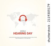 world hearing day  headphone... | Shutterstock .eps vector #2119305179