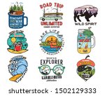 vintage travel logos  vacation... | Shutterstock .eps vector #1502129333