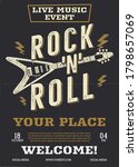 rock music vector flyer  live... | Shutterstock .eps vector #1798657069