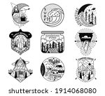 camping adventure badge design... | Shutterstock .eps vector #1914068080