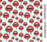 sexy vampires lips seamless... | Shutterstock .eps vector #459932023