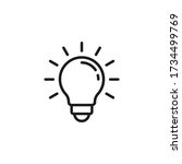 light bulb line icon with... | Shutterstock .eps vector #1734499769