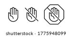 do not touch hand icons. set of ... | Shutterstock .eps vector #1775948099