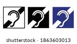 deaf  limited hearing. deafness ... | Shutterstock .eps vector #1863603013