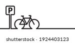 bicycle parking space zone or... | Shutterstock .eps vector #1924403123