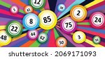 slogan bingo for lottery  balls ... | Shutterstock .eps vector #2069171093