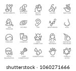 cosmetology line icons set. 20... | Shutterstock .eps vector #1060271666