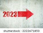 2023. Numbers  And Arrow On A...