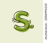 eco style letter s logo hand... | Shutterstock .eps vector #2006994233