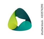 triangle infinite loop logo. | Shutterstock .eps vector #433574290