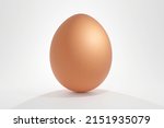 Raw Brown Egg Isolated On White ...