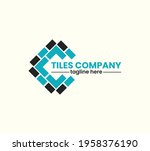 tiles company logo with... | Shutterstock .eps vector #1958376190
