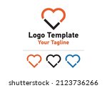 hearth vector logo design... | Shutterstock .eps vector #2123736266