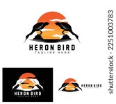 Bird Heron Stork Logo Design ...