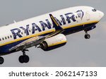 Small photo of VILNIUS, LITHUANIA - MAY 30, 2021: Ryanair Boeing 737-800 EI-QBN at Vilnius airport. Ryanair operates more than 400 Boeing 737-800 aircraft, with a single 737-700.