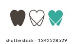 tooth icon. dental icons. teeth ... | Shutterstock .eps vector #1342528529