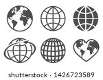 globe earth vector icons set ... | Shutterstock . vector #1426723589