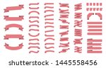 ribbon or banner vector set.... | Shutterstock .eps vector #1445558456