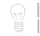 bulb icon. idea icon. draw... | Shutterstock .eps vector #2018333219