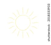 sun icon. draw style. vector | Shutterstock .eps vector #2018333933