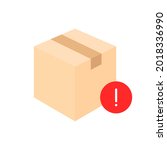 product danger. box icon. flat... | Shutterstock .eps vector #2018336990