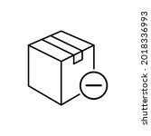 error product. box icon. linear ... | Shutterstock .eps vector #2018336993
