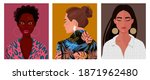  set of portraits of women of... | Shutterstock .eps vector #1871962480