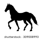 Running Horse Black Silhouette. ...