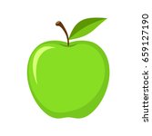 Vector green apple icon