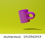 3d render of purple mug.... | Shutterstock . vector #1915962919